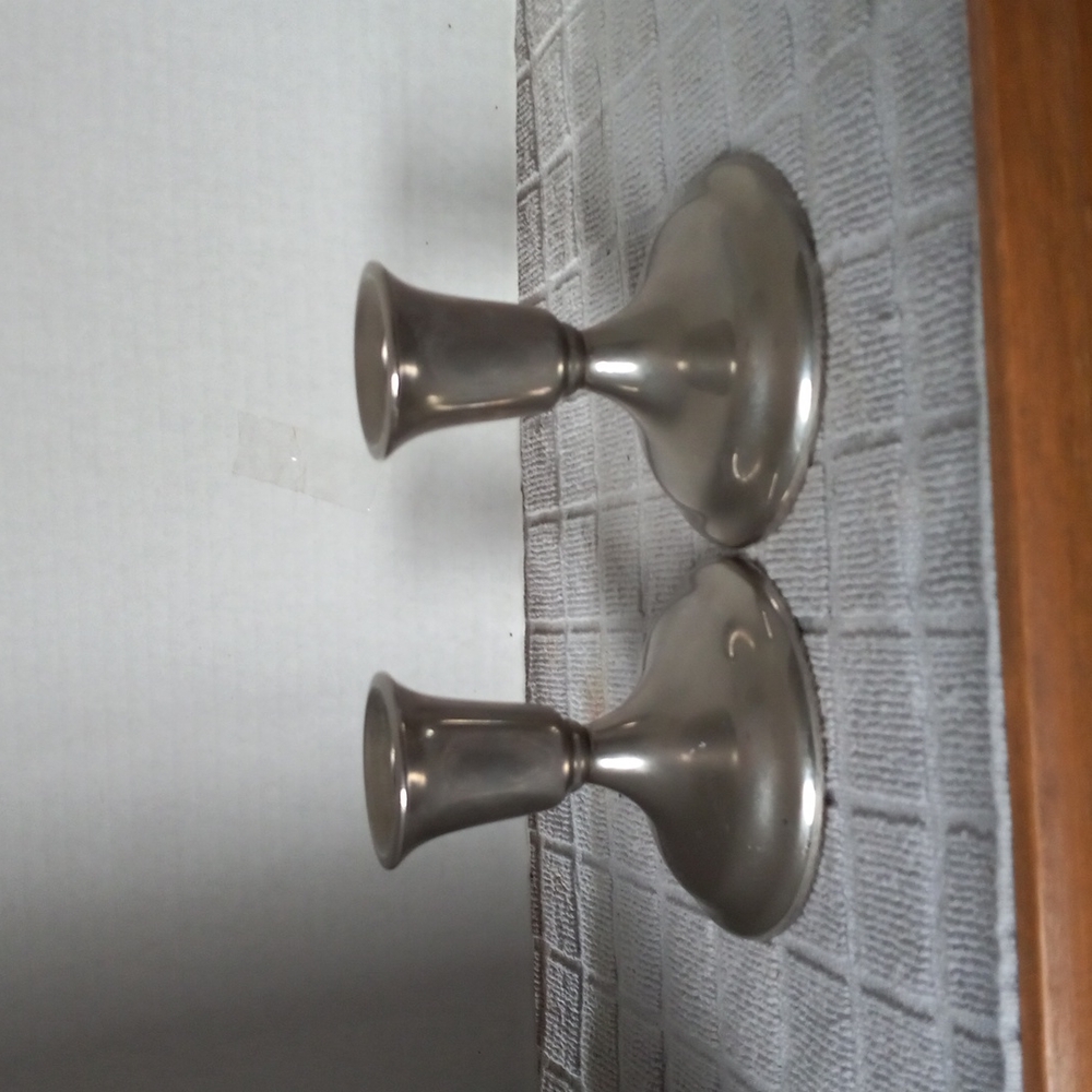 Silver candle stick holder (2)